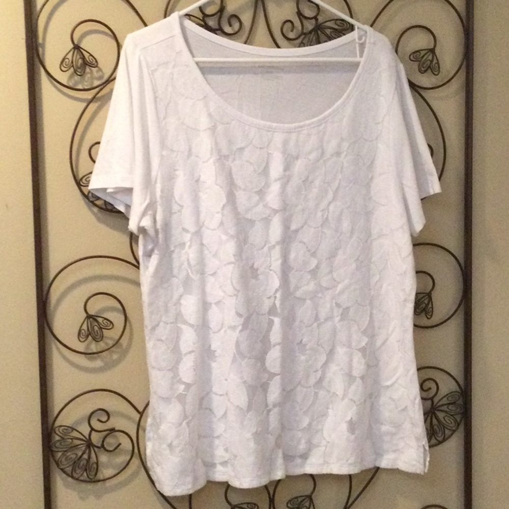 Lane Bryant Top Lace Front Tee 18/20
